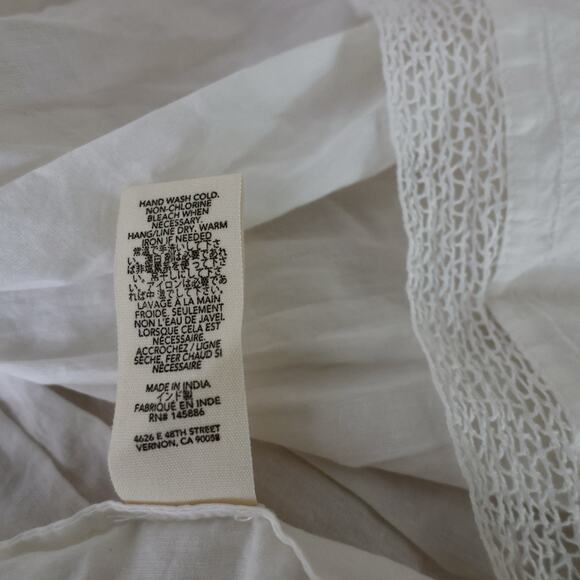 THE GREAT. The Short Nightingale Mini Dress In Cream Size 0 - Picture 12 of 14